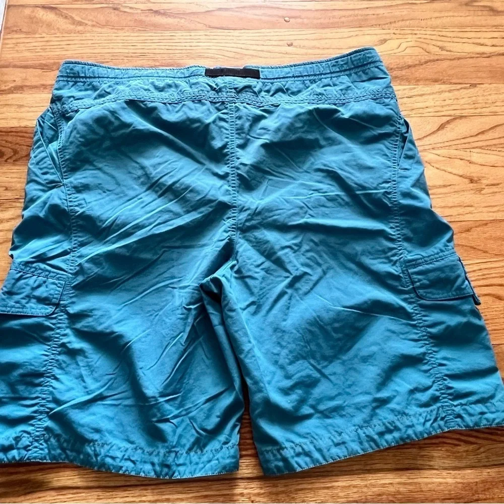 Rei Men's Cargo Swim Trunks Shorts Belted Lined Teal Large